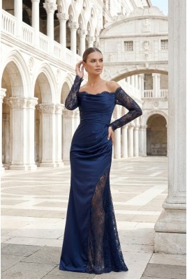 Catherine DM-1253 Satin Evening Dress