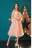 Вечернее платье миди из сетки Leslie DM-1045