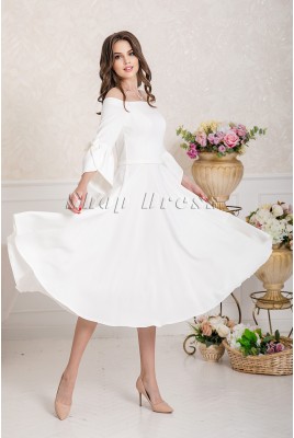 Свадебное платье миди с рукавами Sienna MS-993