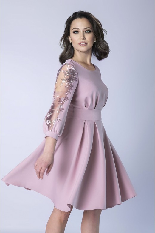 Buy cocktail dress with sleeves Zemfira DM1076 in Shopdress online store