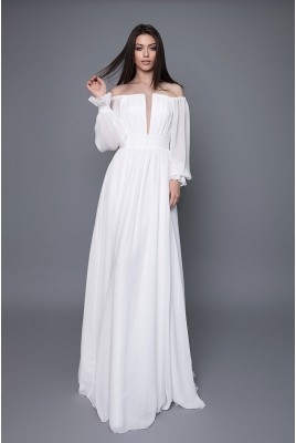 Свадебное платье с рукавами Simone MS-1035 в интернет-магазине Shop Dress