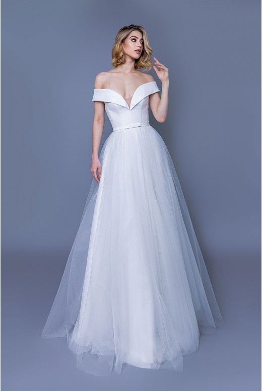 Свадебное пышное платье с блеском Nina MS-1137
