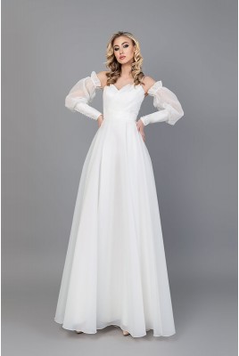 Wedding dress Jocelyn MS-1146 with detachable sleeves