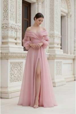 Evening long dress with a slit Alethea DM-1173