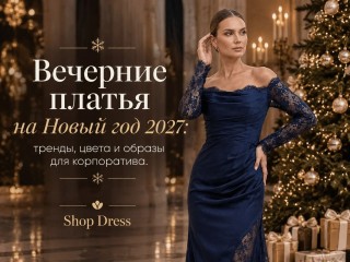 Вечерние платья на Новый год 2027: тренды, цвета и образы для корпоратива