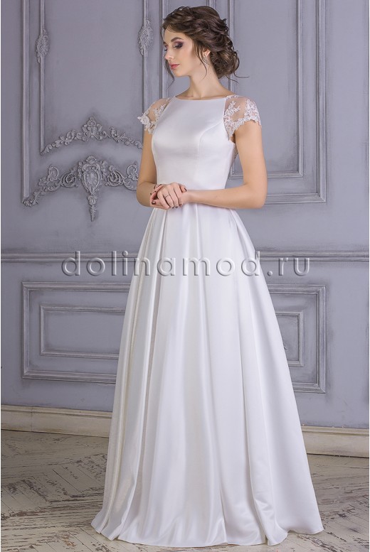 Wedding dress with sleeves-Raglan Margarita MS-861