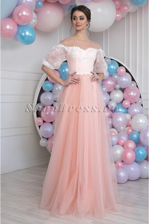 Evening dress with sleeves Daisy DM-988